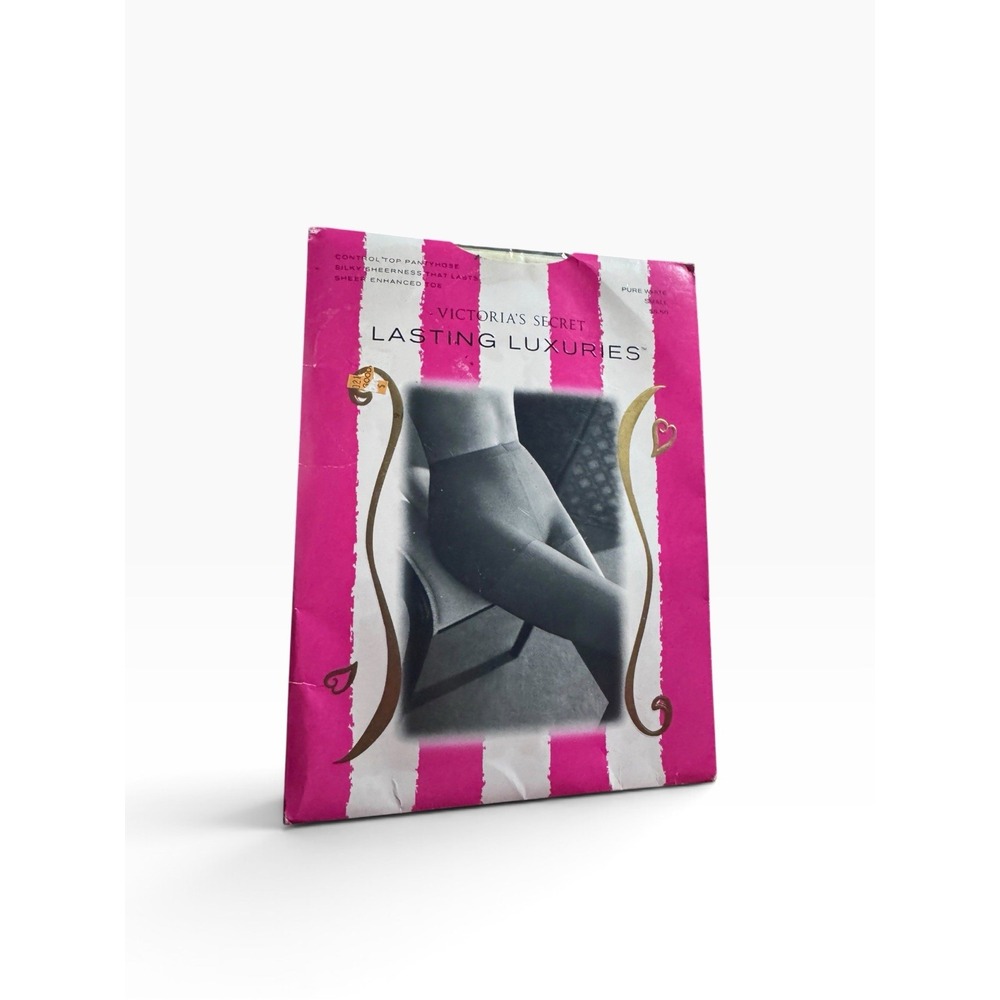 Victoria Secret CT Pantyhose Lasting Luxuries Pure White Small DISCONTD V86